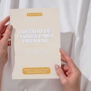 Listado de flores según su dificultad para prensar