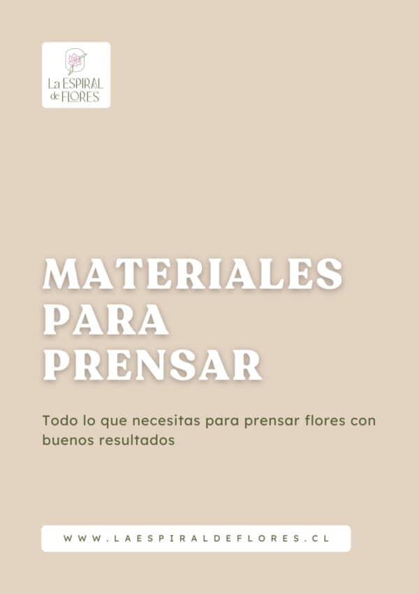 Guía Materiales para prensar flores (PDF descargable)